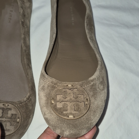 Tory Burch Taupe Suede Flats - Picture 3 of 10